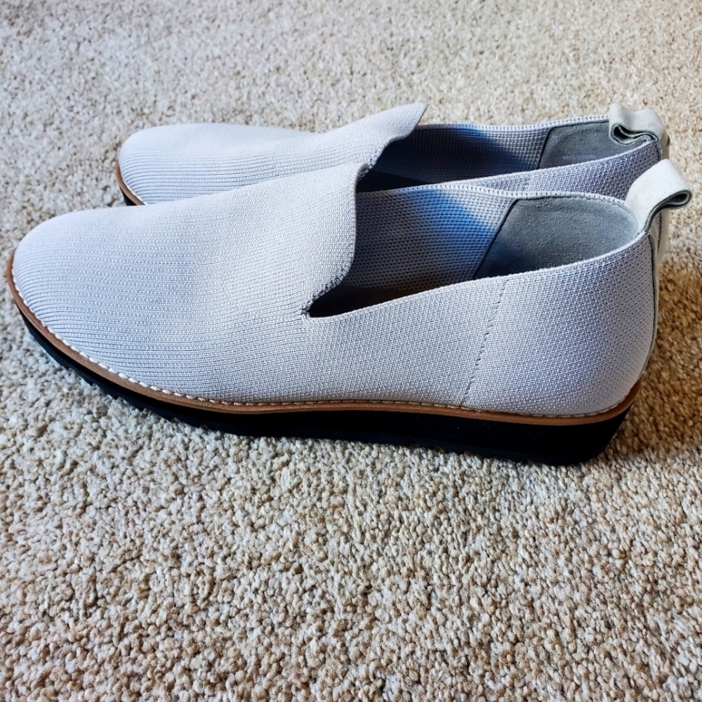 Eileen Fisher Womens Knit Slip-on Sneaker Gray Size 10